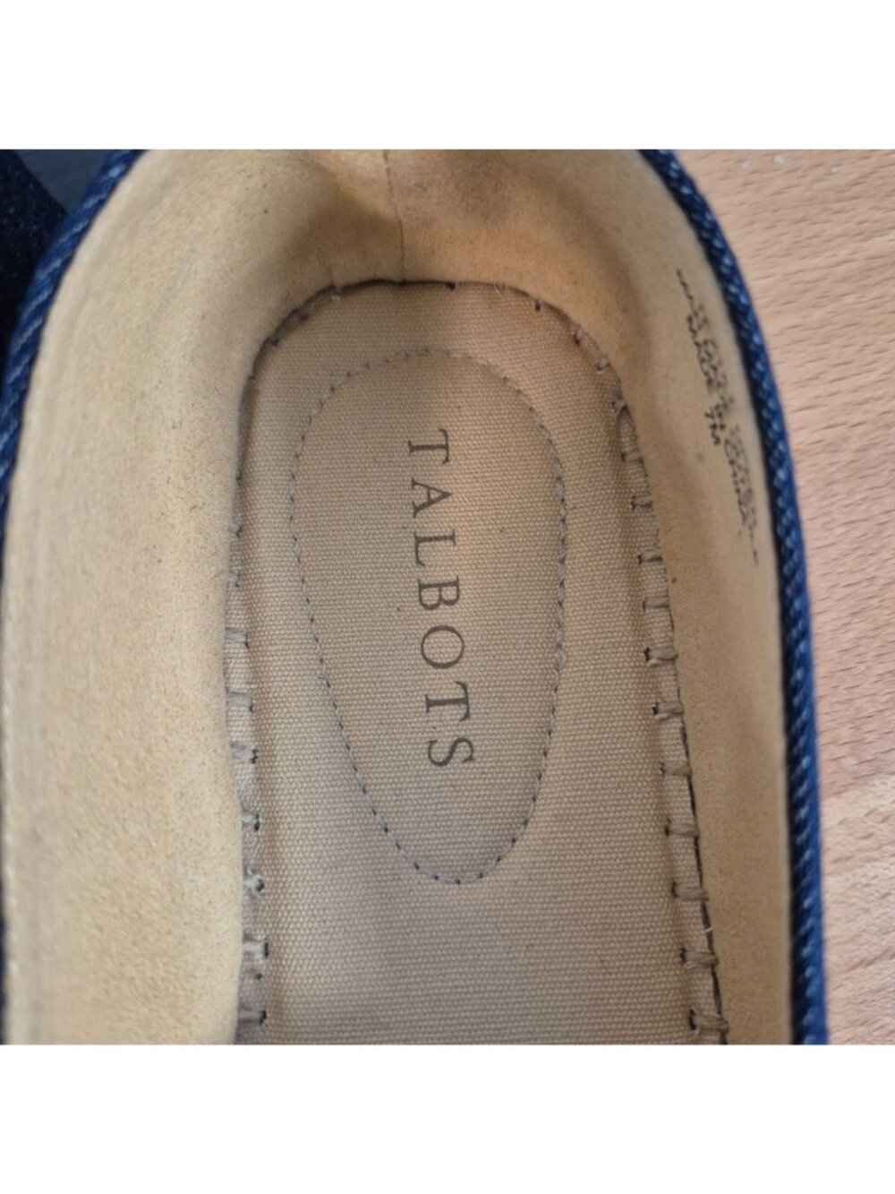 Talbots Floral Embroidered Espadrilles Navy Blue Slip-On Shoes Size 7M Textile U - Picture 3 of 8